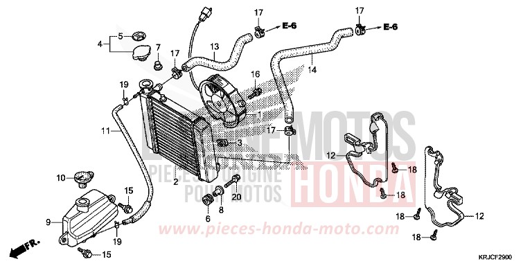 RADIATEUR von S-wing ABS PEARL NIGHTSTAR BLACK (NHA84) von 2012